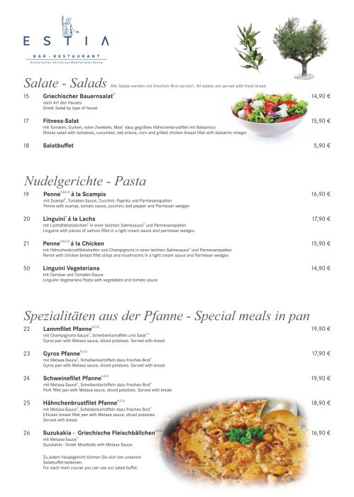 Estia in Zwickau - Salate, Nudel, Pfanne